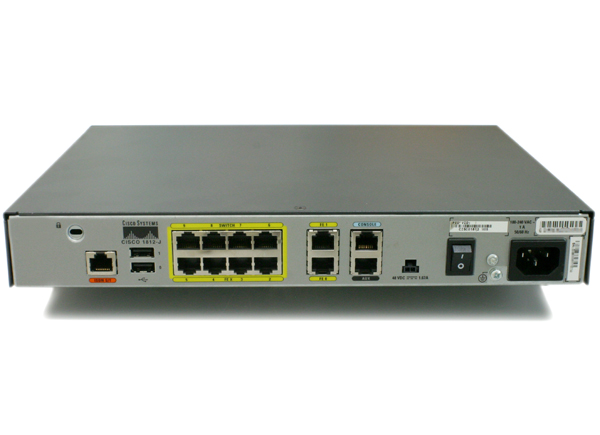Cisco 1812J 1U セキュアアクセスルータ IOS 12.4(6)T2 SDMプリ 