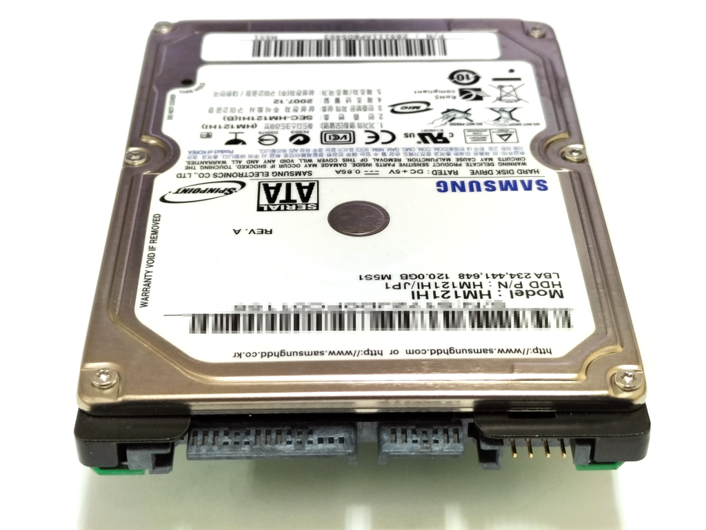 Samsung HM121HI 120GB SATA HDD 5400rpm 2.5インチ9.5mm厚
